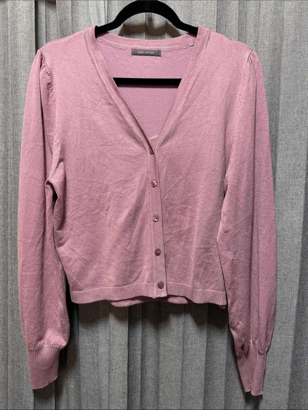 Knot Dusty Pink V-Neck Button Cardigan + cami